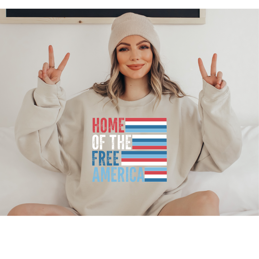 Home of the Free America- Full Color DTF Transfer