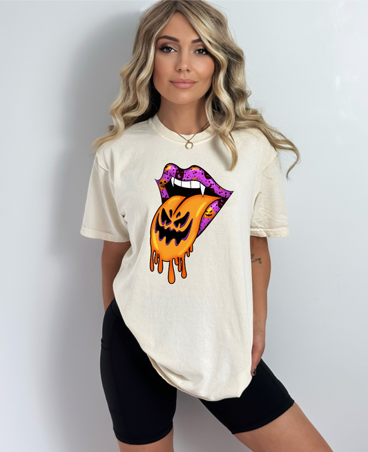 Pumpkin Lips - Full Color DTF Transfer