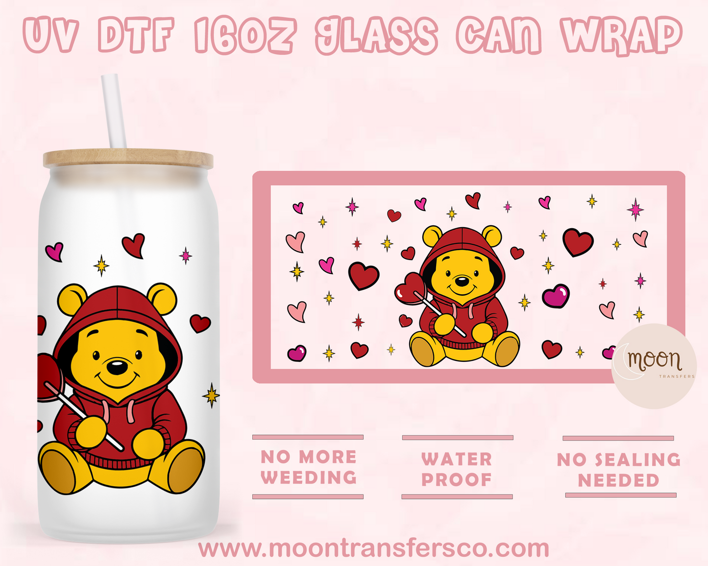 B.Love- UV DTF 16oz Glass Can