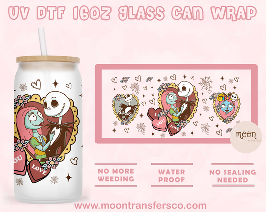 J. S Love- UV DTF 16oz Glass Can