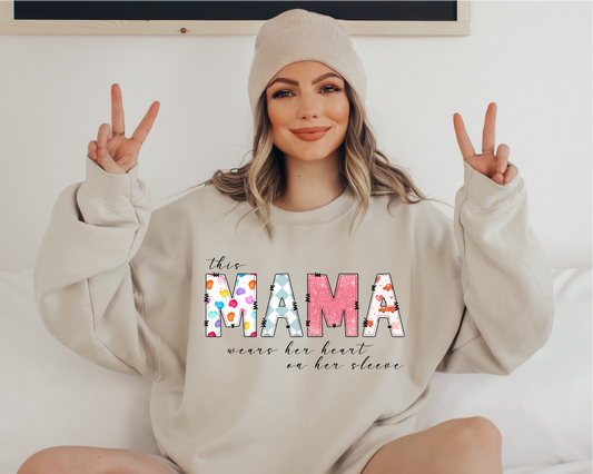 Mama wear her hearts custom DTF Transfer - Full Color DTF Transfer