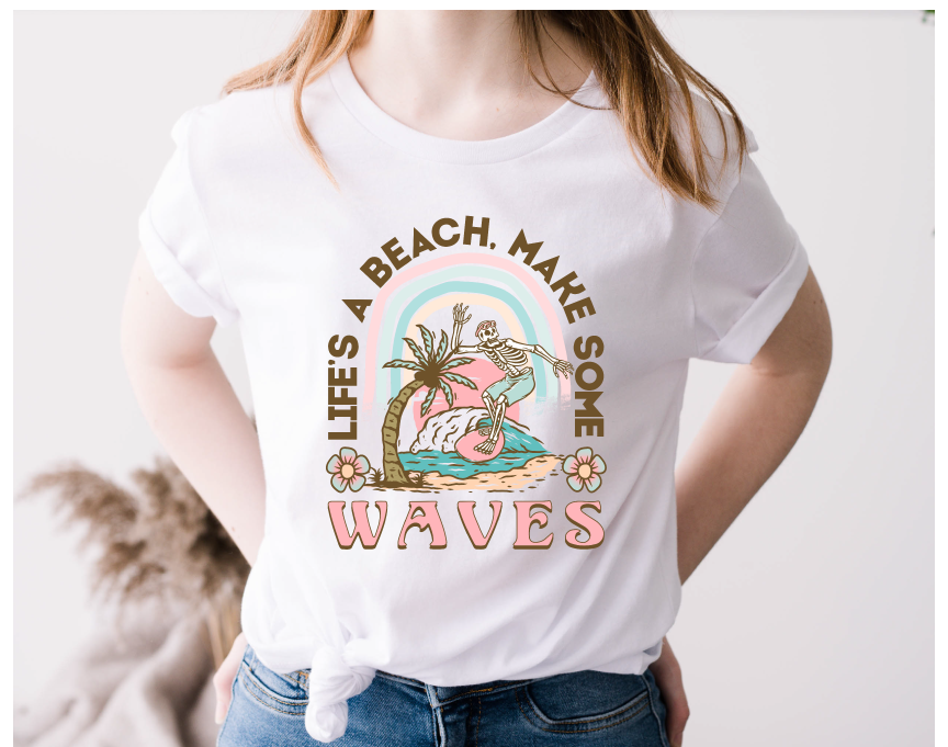 Lifes a Beach - Full Color DTF Transfer