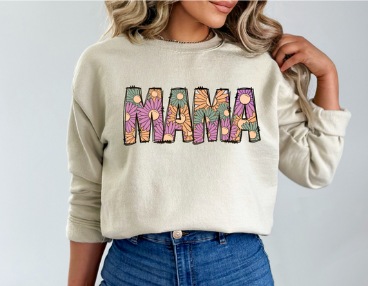 MAMA FLOWERS  - Full Color DTF Transfer