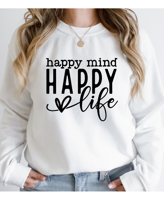 Happy Mind/Life -Screen Print Transfer (RTS)