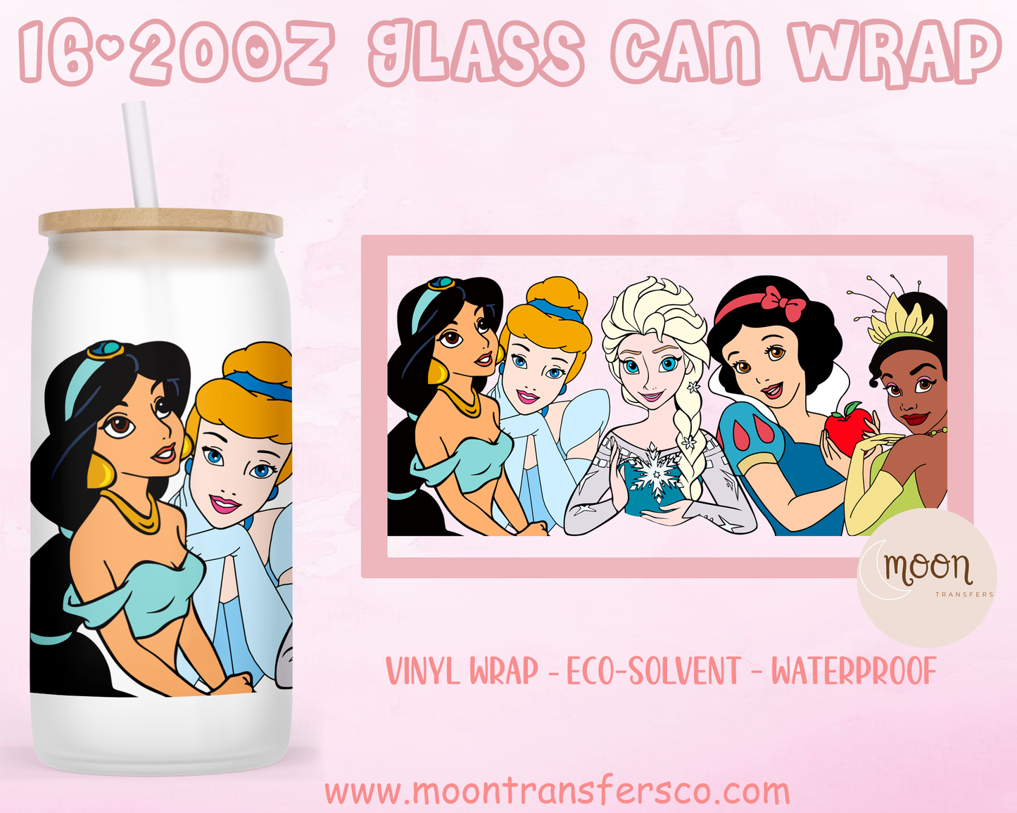 032| Glass Tumbler Wrap| Vinyl Decal | Glass Can Wraps